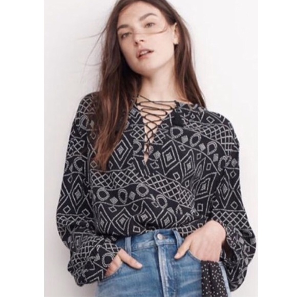 Madewell Tops - Madewell | Caravan Print Blouse